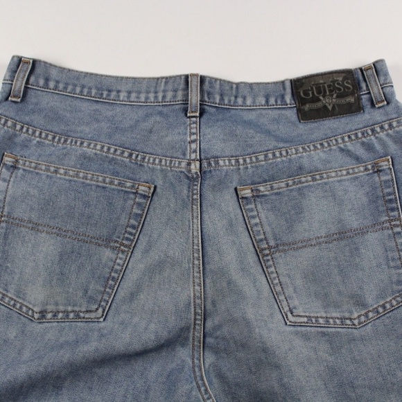Guess Jeans Vintage Guess Mens Hip Hop Baggy Loose Jeans Pants